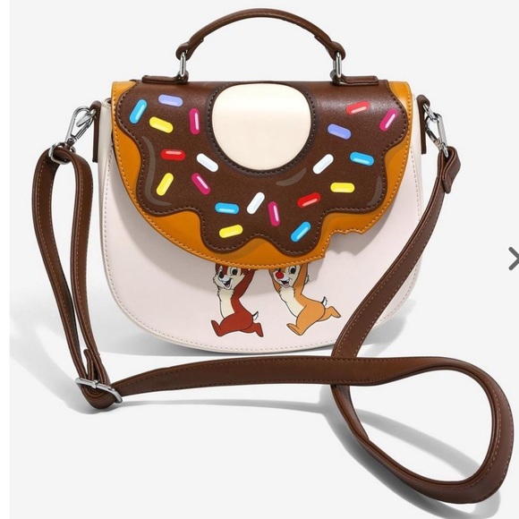 Loungefly Handbags - NWOT Loungefly Chip & Dale Donut Crossbody Bag